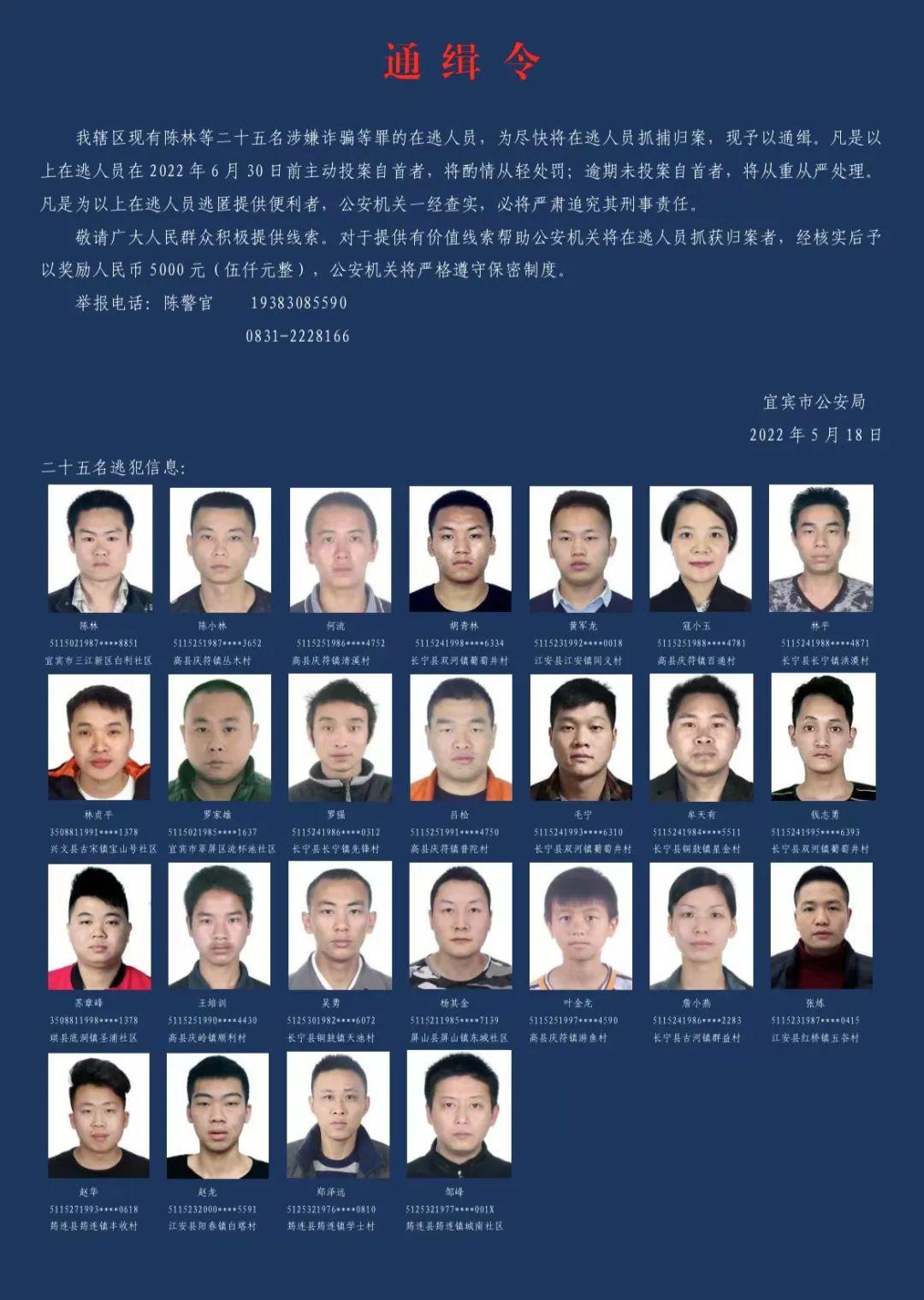 四川最新在逃人员名单